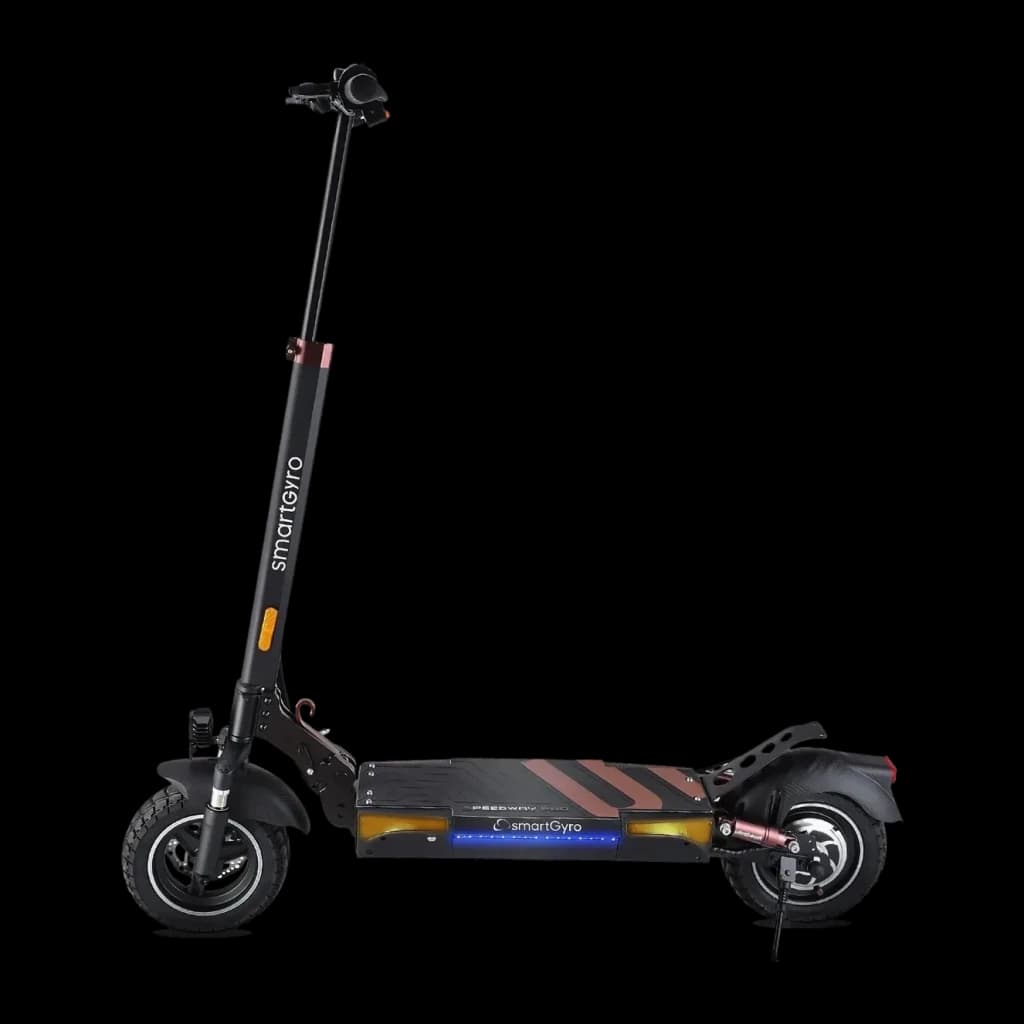 Patinete Eléctrico smartGyro Speedway PRO 800W 60km 25km/h 10 pulgadas Negro, vista frontal: perfil lateral completo