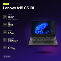 Portátil Lenovo V15 G5 IRL 16GB/512GB SSD 15,6 polegadas FHD Intel Core 5 210H NVMe PCIe 4.0 Sem Sistema Operativo Preto - características