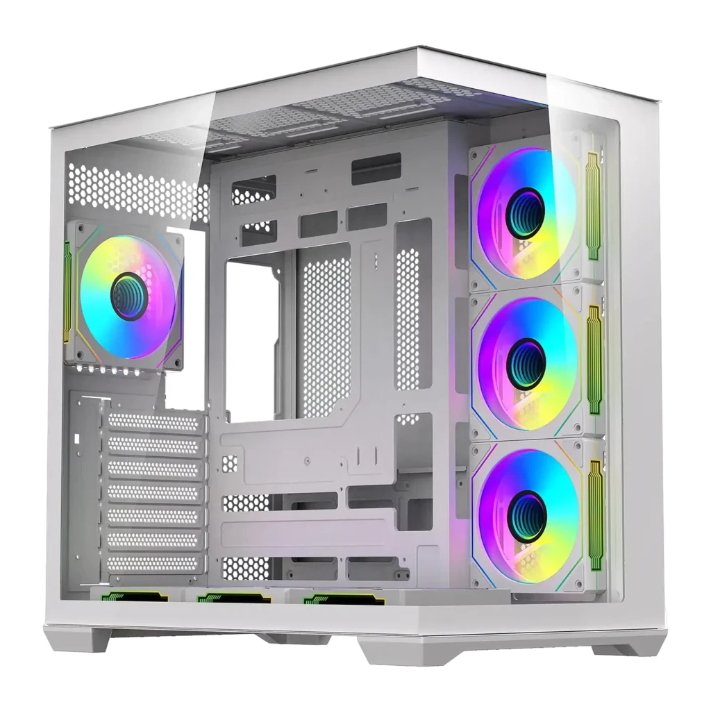 Caja PC Darkflash C280 Cristal Templado 270° ATX / E-ATX / M-ATX / ITX Blanco