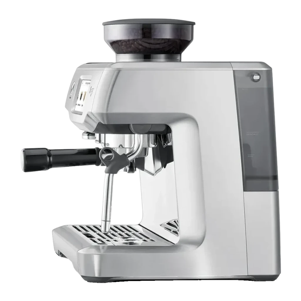 Cafetera Express Sage Appliances Barista Touch SES880BSS4EEU1 Acero Inoxidable, detalle: vista lateral con portafiltro