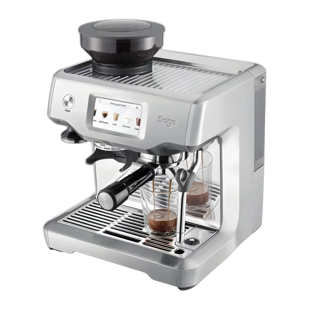Cafetera Express Sage Appliances Barista Touch SES880BSS4EEU1 Acero Inoxidable, detalle: pantalla táctil con menú