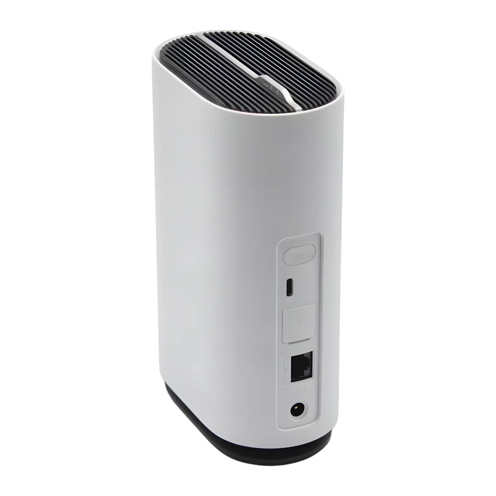 Router ZTE Hyperbox 5G Lite MC8810 Blanco WiFi 6 AX3000 Doble Banda, vista trasera: puertos USB-C, Ethernet