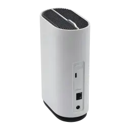 ZTE Hyperbox 5G Lite MC8810 blanco, router vertical con rejilla superior negra, botones laterales, puerto Ethernet, ranura SIM y base antideslizante