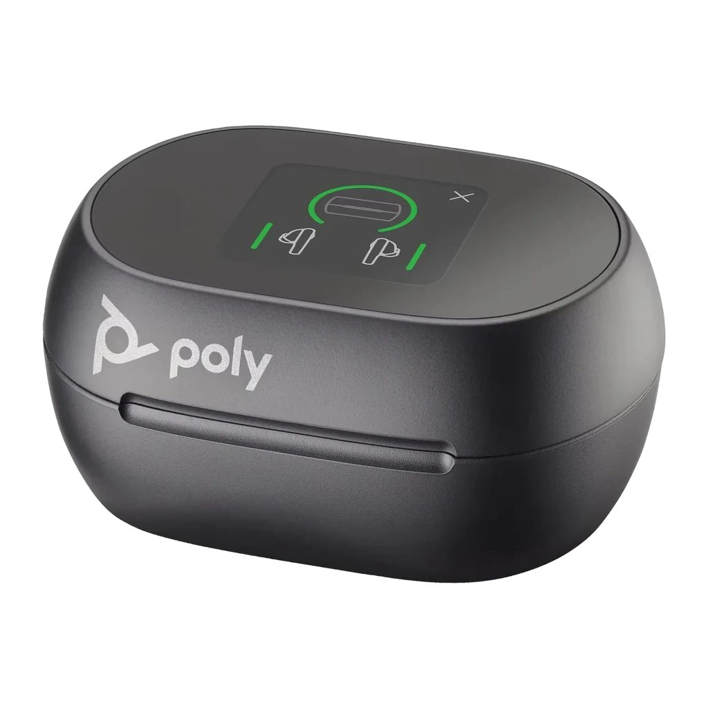 Auriculares Poly Voyager Free 60+ UC Cancelación de Ruido TWS Bluetooth Inalámbrico Negro, detalle: estuche cerrado