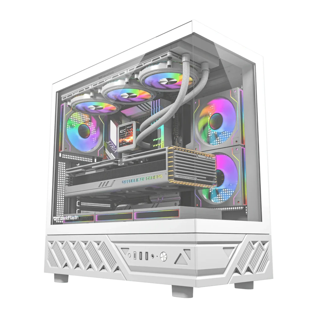 Caja PC Darkflash DS950 Cristal Templado 270° ATX 6 Ventiladores 120mm Blanco