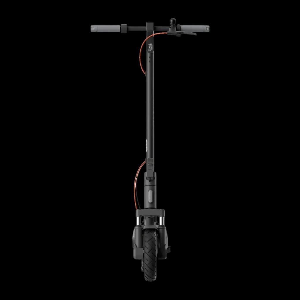 Trottinette Électrique Xiaomi Electric Scooter 5 Pro 400W 60km 25km/h 10 pouces Noir, détail avant: guidon, câble orange