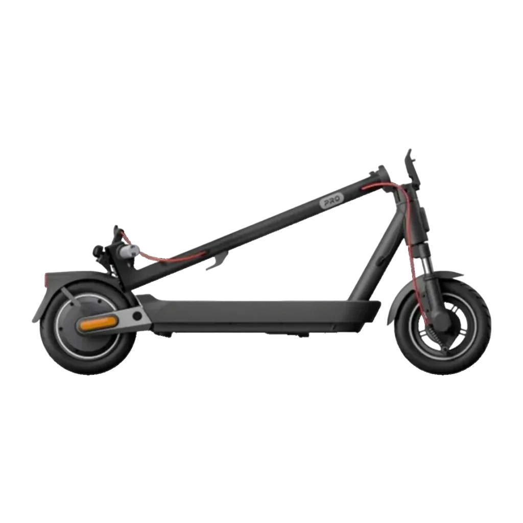 Trottinette Électrique Xiaomi Electric Scooter 5 Pro 400W 60km 25km/h 10 pouces Noir, détail latéral: logo PRO sur le tube