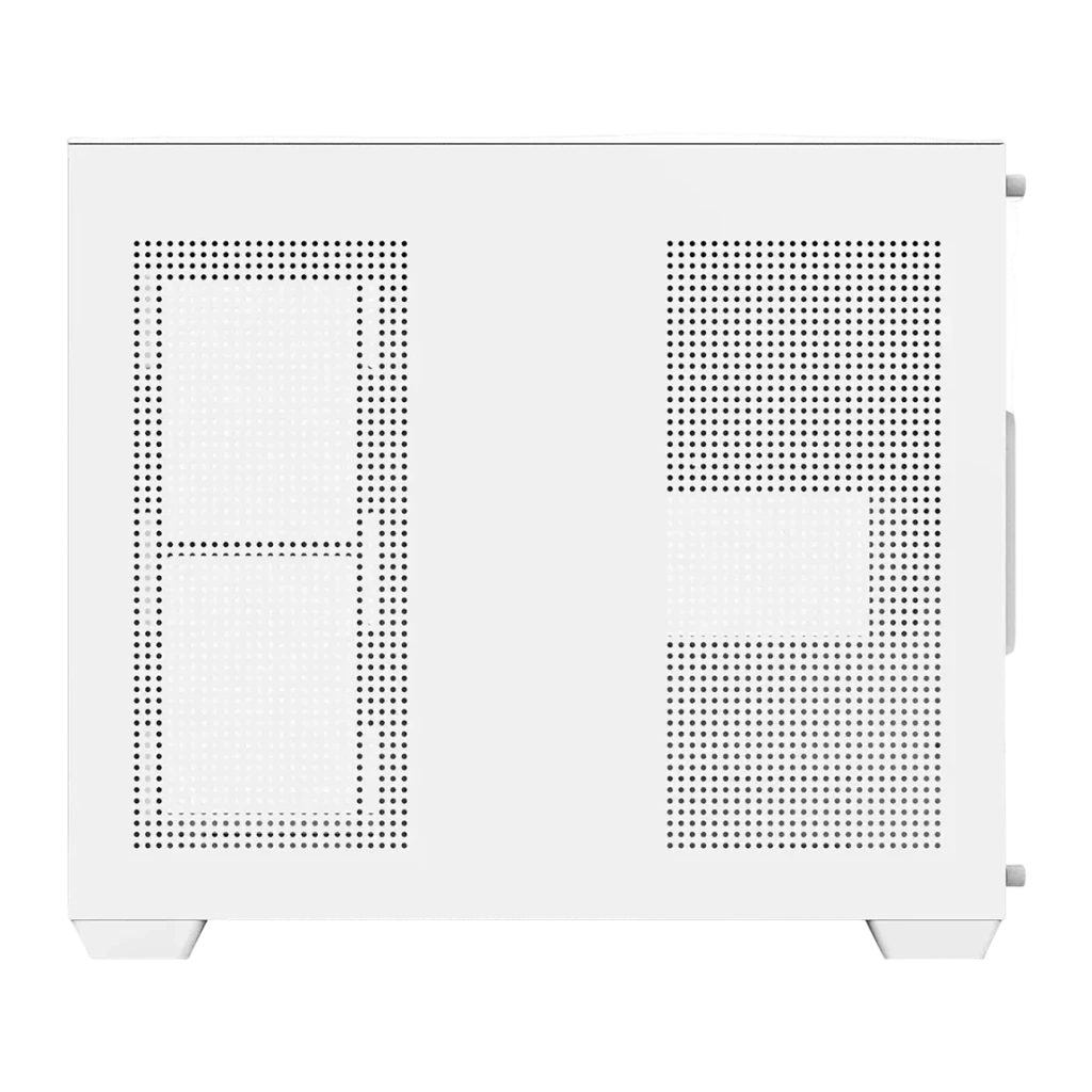 Boîtier PC Darkflash Verre Trempé M-ATX / ITX 370x285x440mm Blanc C285MP, détail: panneau latéral avec larges zones