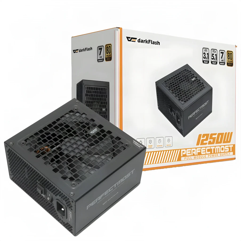 Fuente de Alimentación Darkflash Modular 1250W 80 Plus Gold Negro PMT1250