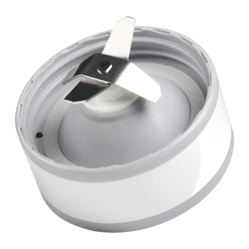 Batidora de vaso TriStar 0,45L 180W 2 velocidades Blanco BL-4431, detalle: cuchilla de acero inoxidable de 4 hojas con base