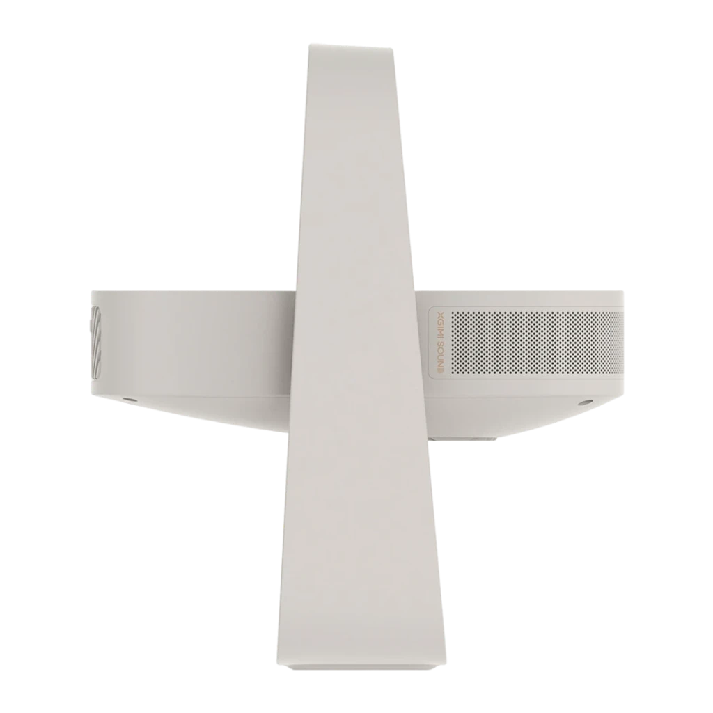 Proyector XGIMI Elfin Flip Plus Full HD 1080p 500 lúmenes ISO LED DLP Google TV Beige, detalle: vista cenital con brazo