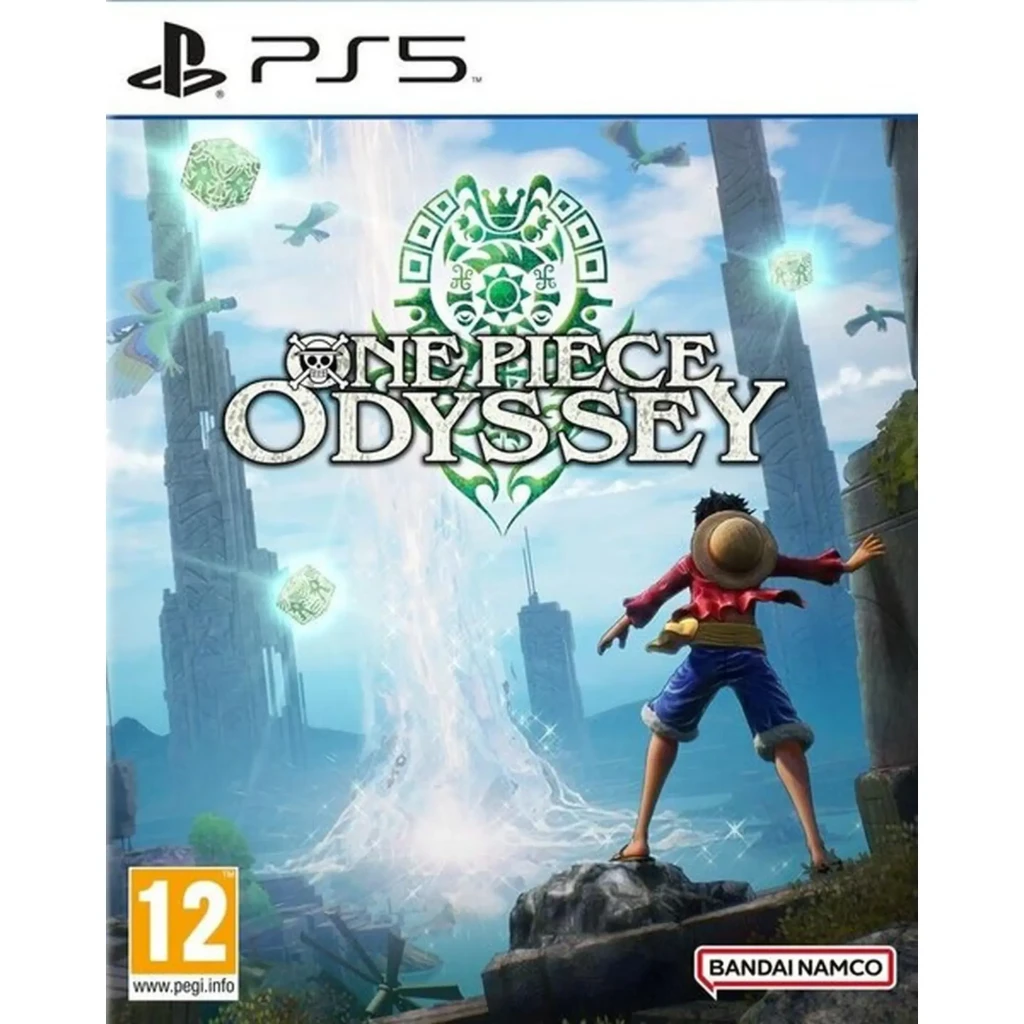 Videojuego Bandai Namco Entertainment One Piece: Odyssey Estándar PS5, vista frontal: carátula con Luffy ante torres y logo