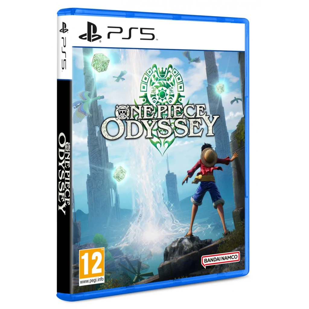 Videojuego Bandai Namco Entertainment One Piece: Odyssey Estándar PS5, detalle: caja en ángulo con portada de Luffy y logo