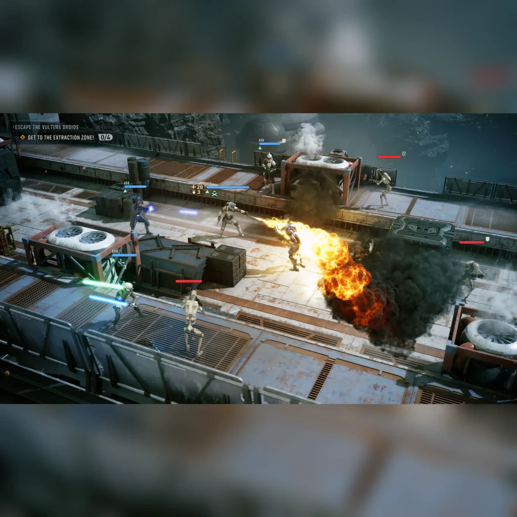 Videojuego Electronic Arts Star Wars Zero Company Xbox Series X, en uso: combate táctico con sable láser, droide y explosión