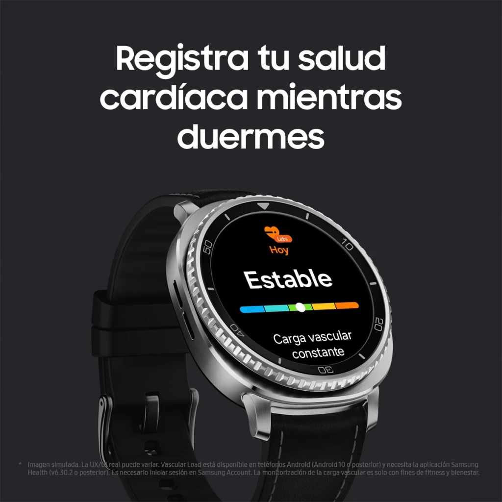 Samsung Galaxy Watch 8 Classic 46mm GPS+Cellular Negro Tensión arterial, lifestyle: pantalla con estado vascular estable