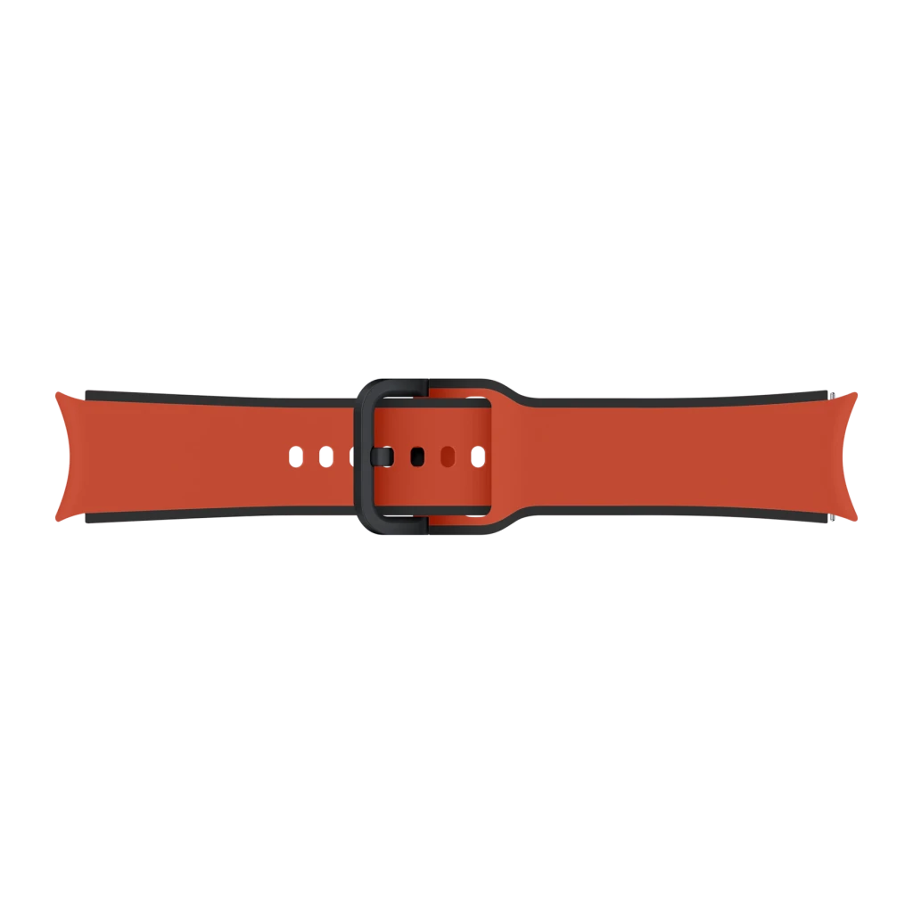 Correa smartwatch Samsung Two-Tone Sport Band 20mm Galaxy Watch 5 S/M Rojo, vista frontal: banda roja con hebilla negra