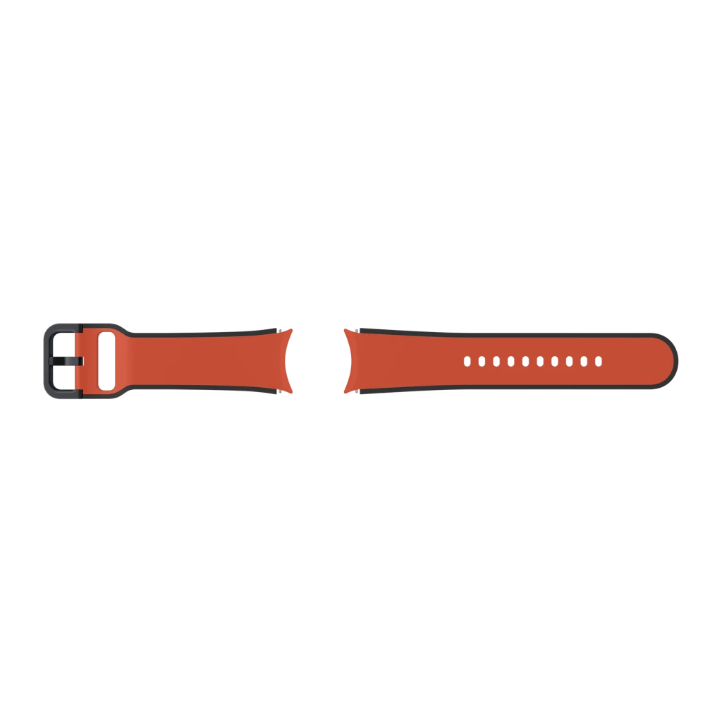 Correa smartwatch Samsung Two-Tone Sport Band 20mm Galaxy Watch 5 S/M Rojo, detalle: correa extendida, hebilla negra