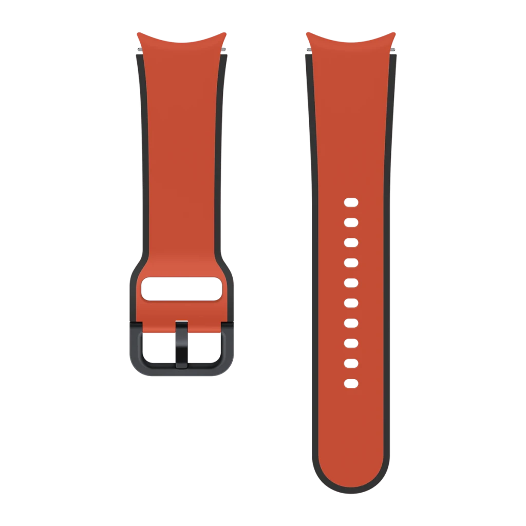 Correa smartwatch Samsung Two-Tone Sport Band 20mm Galaxy Watch 5 S/M Rojo, detalle: ambas piezas cara interior y exterior