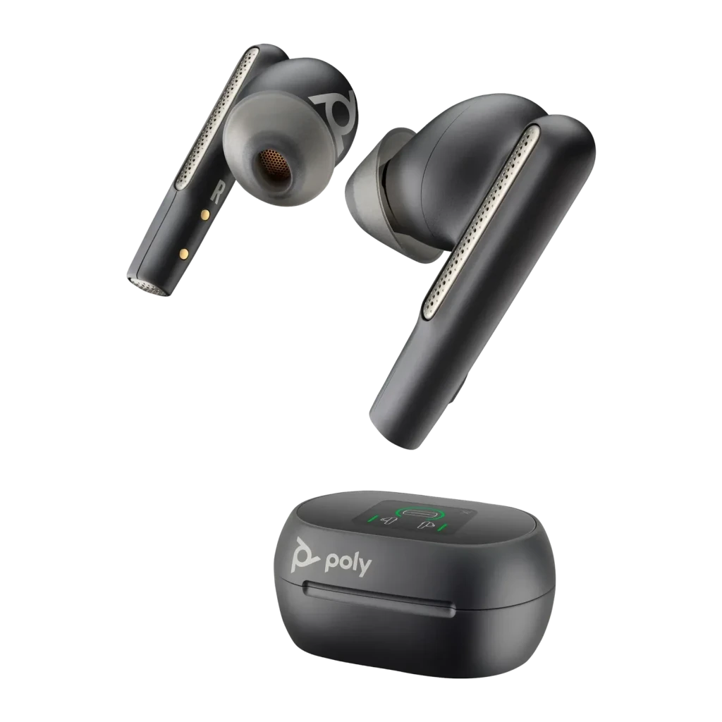 Auriculares true wireless Poly Voyager Free 60+ UC Cancelación de Ruido TWS Negro