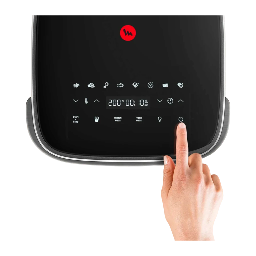 Friteuse à air Moulinex Easy Fry XL Surface 4L 2200W 10 programmes Gris AL402H, détail: panneau tactile avec écran digital