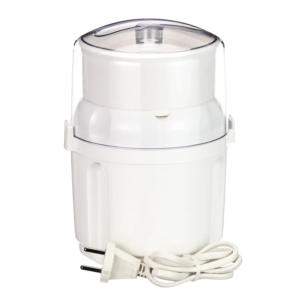 Picadora Moulinex La Moulinette 0,25L 800W 3 Velocidades Blanco/Rojo AD5601, vista trasera: cuerpo blanco, tapa transparente
