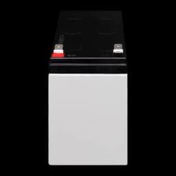 Bateria para UPS PowerWalker Yuasa NPW45-12 Preto, detalhe: terminais faston vermelho e preto visíveis na parte superior