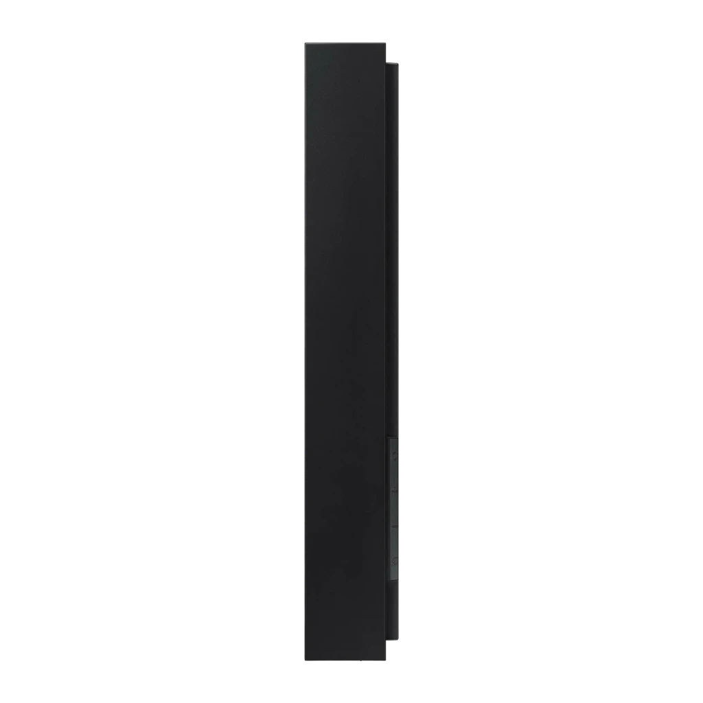 Altavoz Samsung Music Frame Dolby Atmos 2.0 Bluetooth 5.2 Negro HW-LS60D, detalle: perfil lateral estrecho con conectores