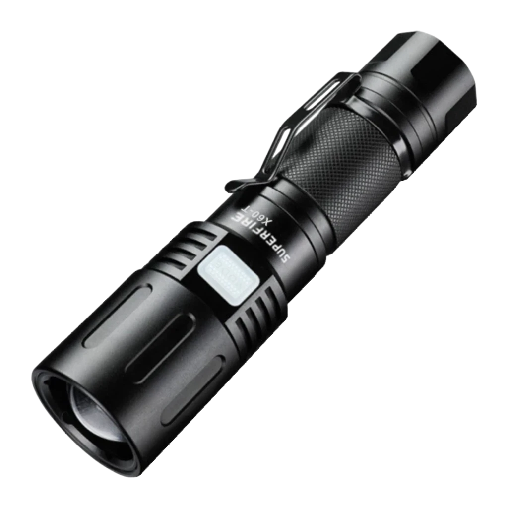 Superfire Negro Linterna Led Recargable 1500 Lúmenes 300M X60-T