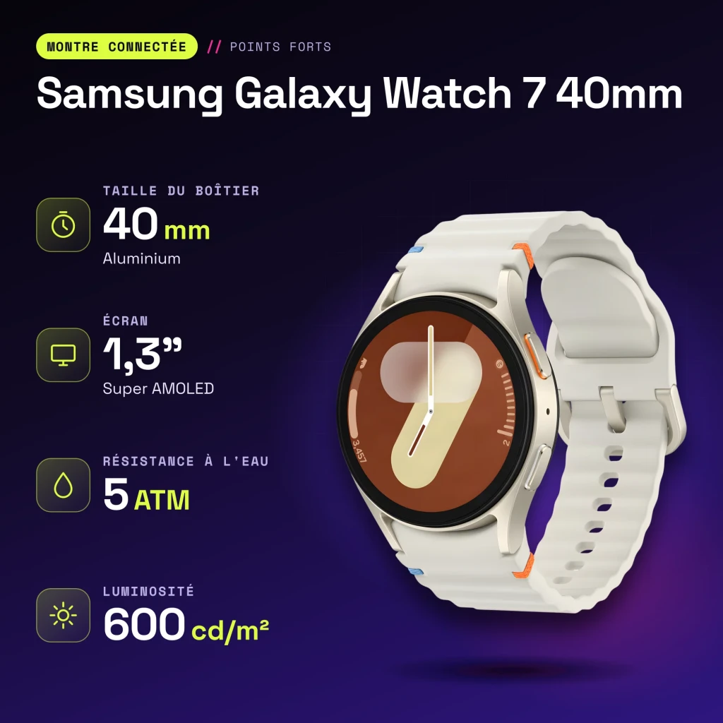 Samsung Galaxy Watch 7 40mm Crema LTE - características