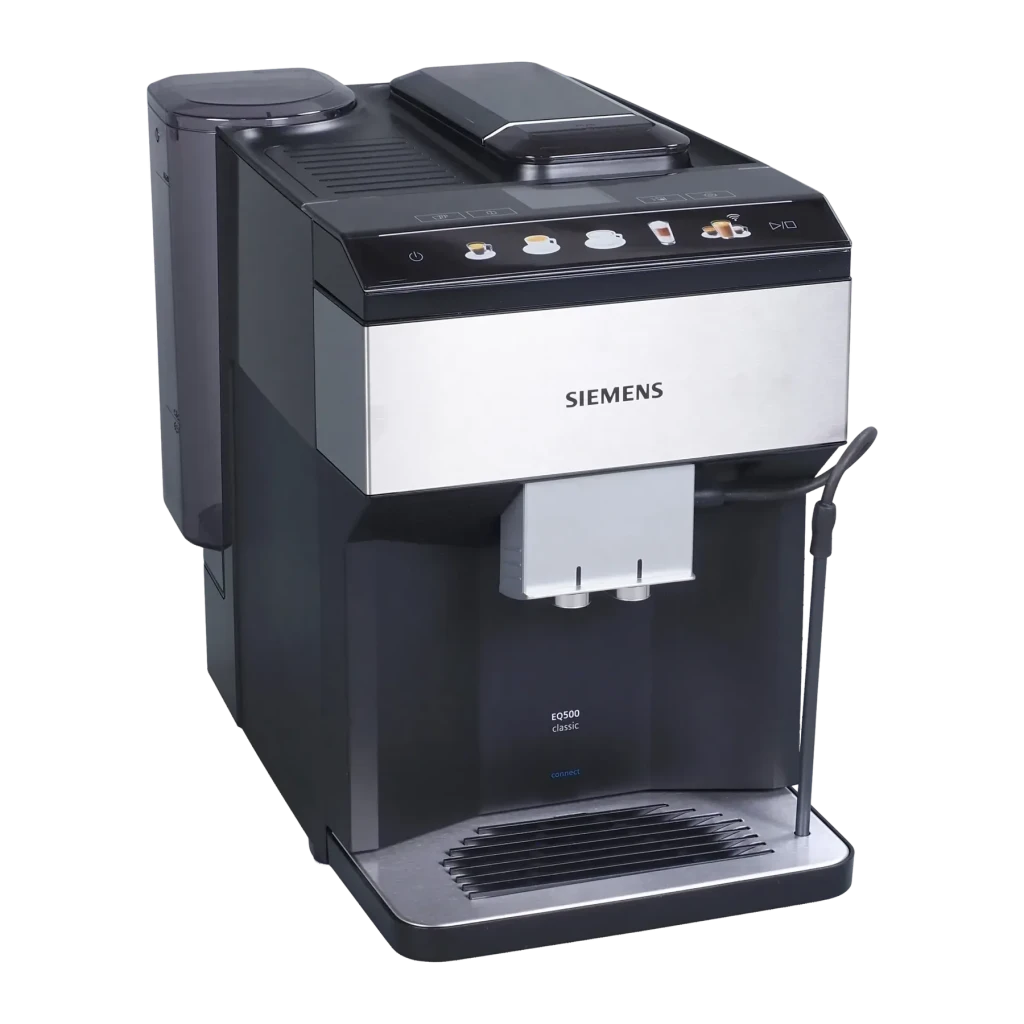 Máquina de Café Superautomática Siemens EQ.500 1,9L Moinho Cerâmico Integrado Preto TP516DX3, detalhe: ângulo