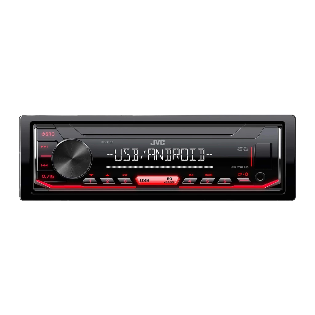 Autorradio JVC Negro 1 DIN USB/AUX KD-X162