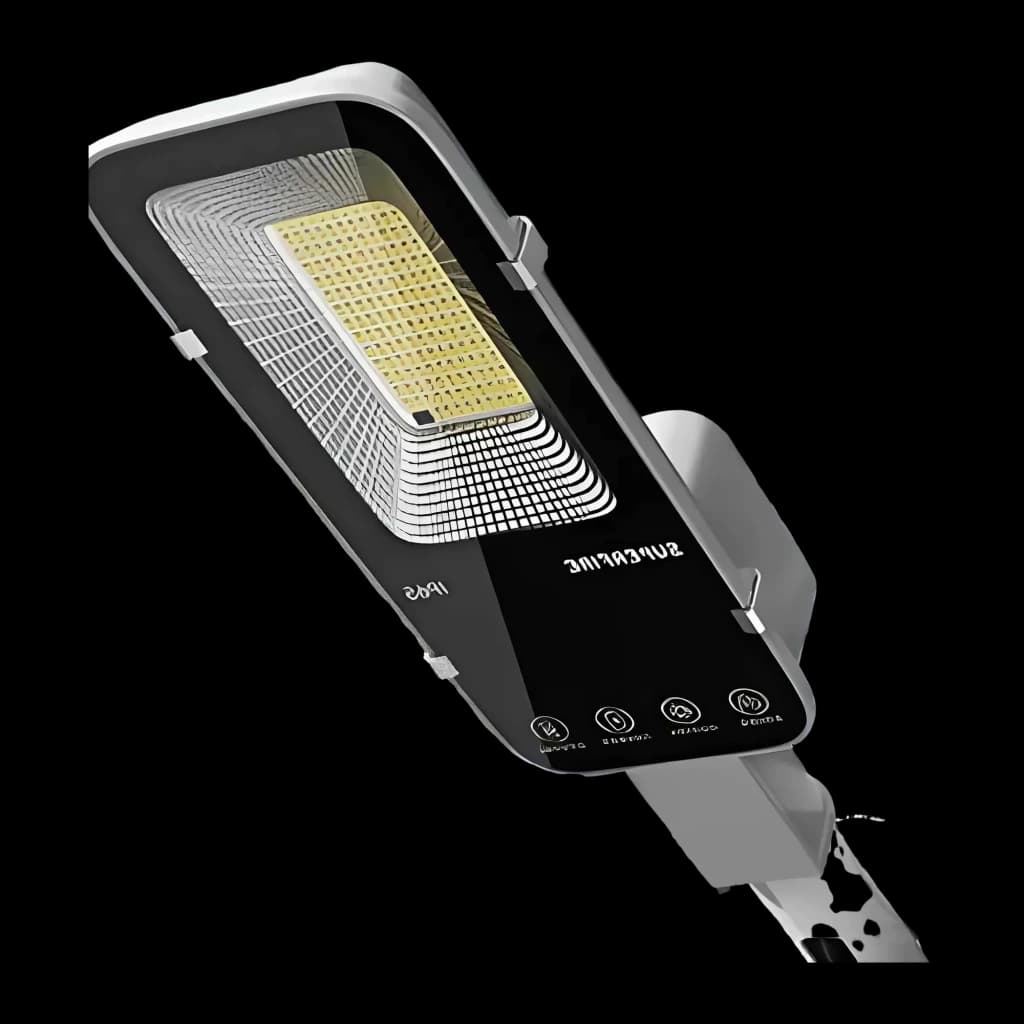 Lámpara Solar Superfire Batería 20000mAh 1400lm 140 m² Negro FF5-D, detalle: panel LED rectangular con matriz de chips