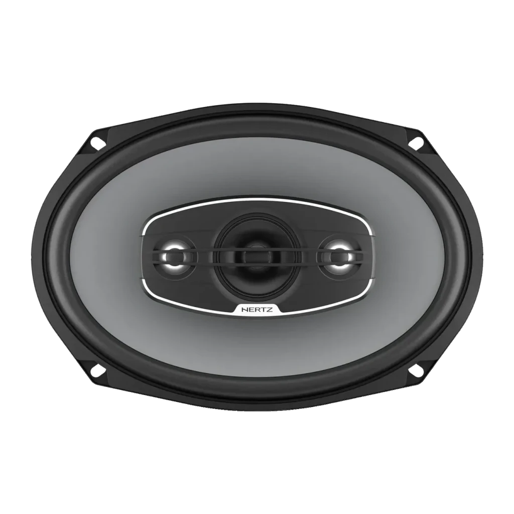 Altavoces para coche Hertz Uno X 690 6x9 pulgadas 4 vías 85W RMS Gris, detalle: vista frontal con cono gris, módulo
