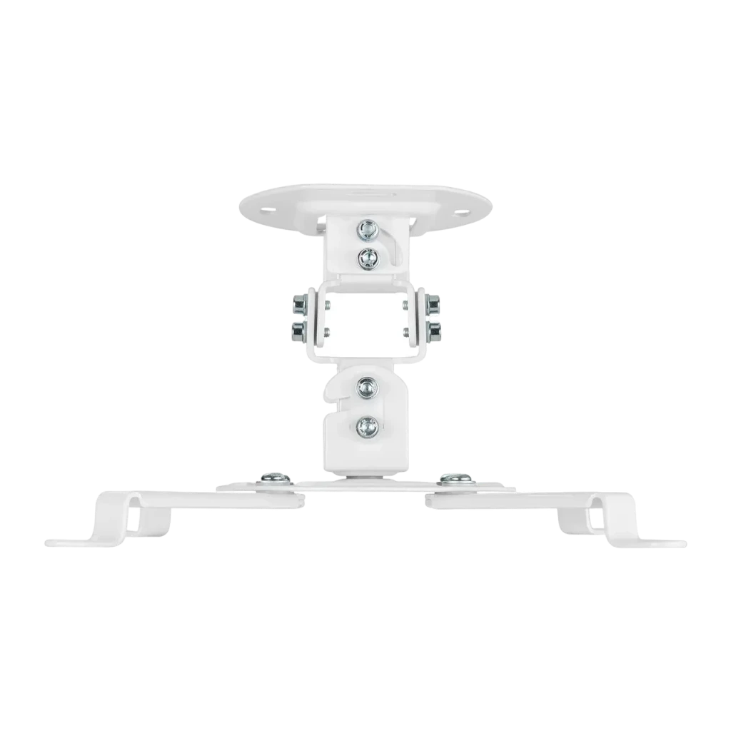 AISENS Suporte Universal Giratório e Inclinável de Teto para Projetor Branco, vista frontal: placa circular, braço