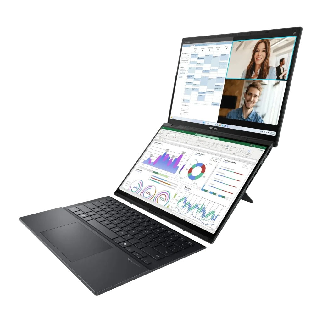 Portátil ASUS Zenbook Duo OLED 32GB/1TB SSD 14 pulgadas Táctil Intel Core Ultra 7 255H NVMe PCIe 4.0 Windows 11 Home Gris