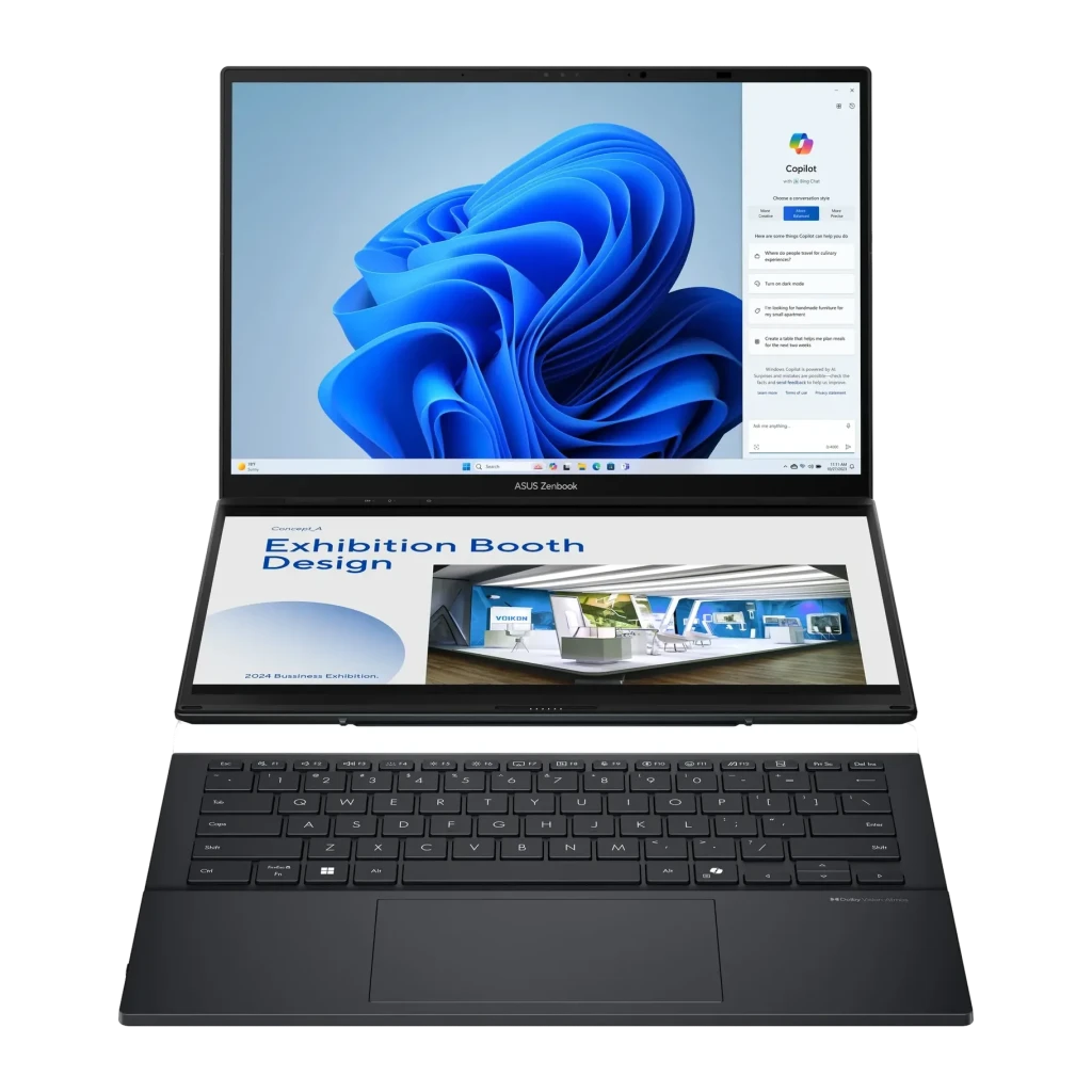 Portátil ASUS Zenbook Duo OLED 32GB/1TB SSD 14 pulgadas Táctil Intel Core Ultra 7 255H NVMe PCIe 4.0 Windows 11 Home Gris