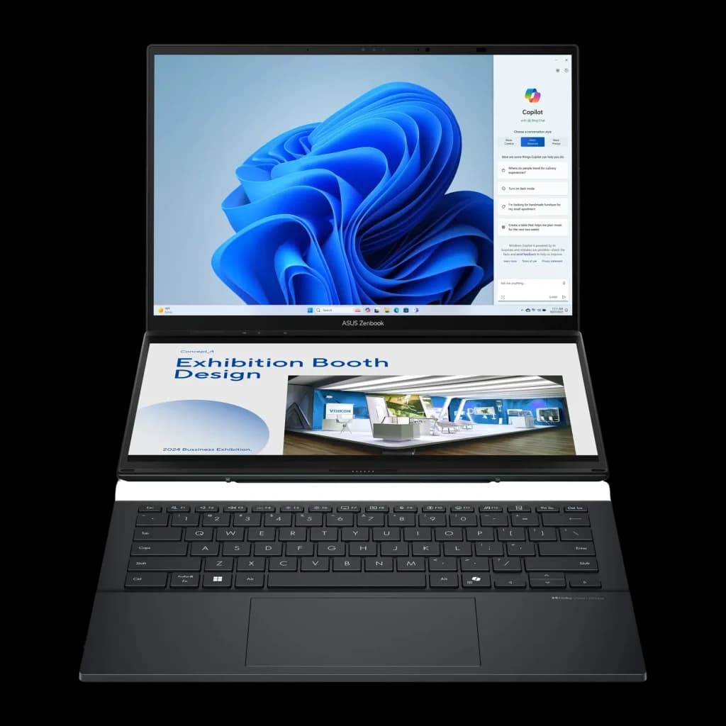 Portátil ASUS Zenbook Duo OLED 32GB/1TB SSD 14 pulgadas Táctil Intel Core Ultra 7 255H NVMe PCIe 4.0 Windows 11 Home Gris