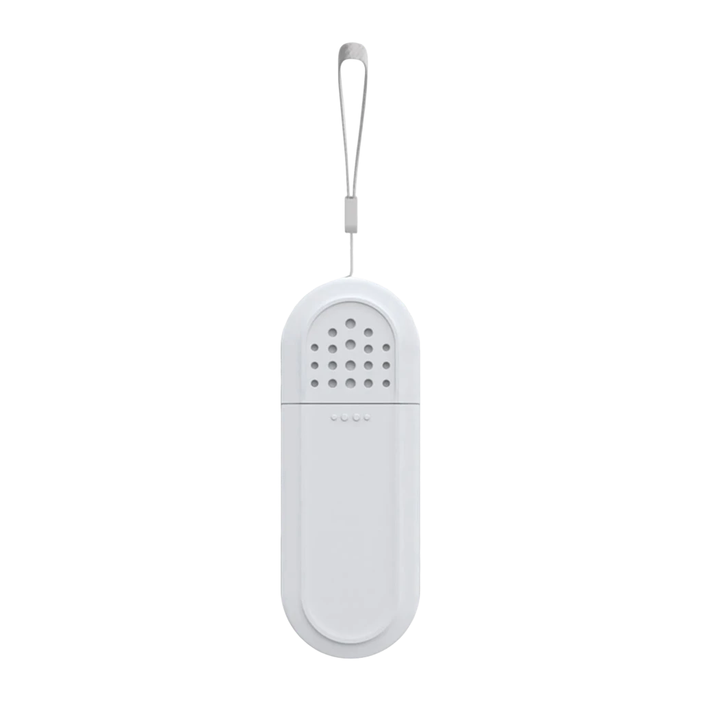 Sensor de Temperatura y Humedad RainPoint Smart+ Blanco 433 MHz 2 × AA HCS014ARF, vista trasera: rejilla de ventilación