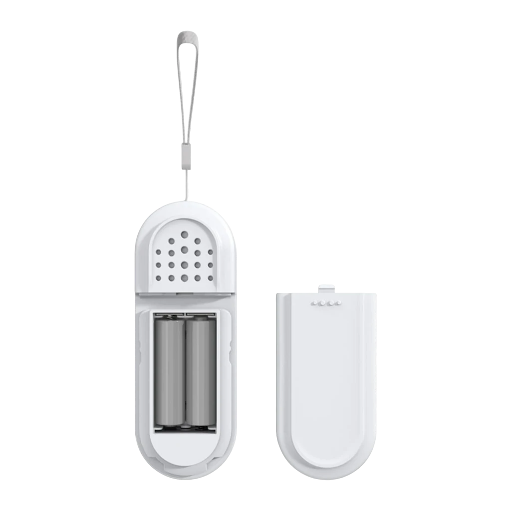 Sensor de Temperatura y Humedad RainPoint Smart+ Blanco 433 MHz 2 × AA HCS014ARF, detalle: compartimento de pilas abierto