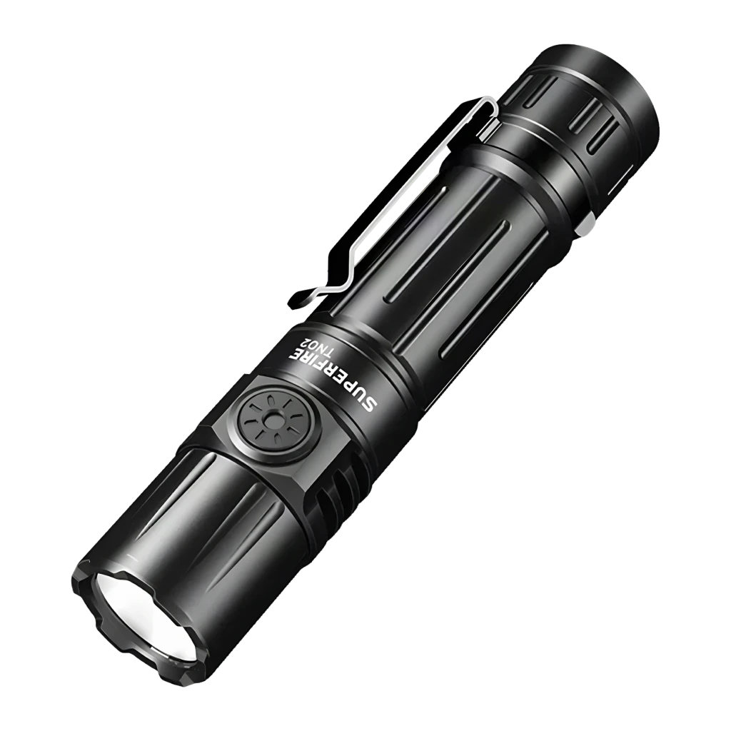 Superfire Negro Linterna Led Tn02 Recargable Usb-C 1800Lm 265 M