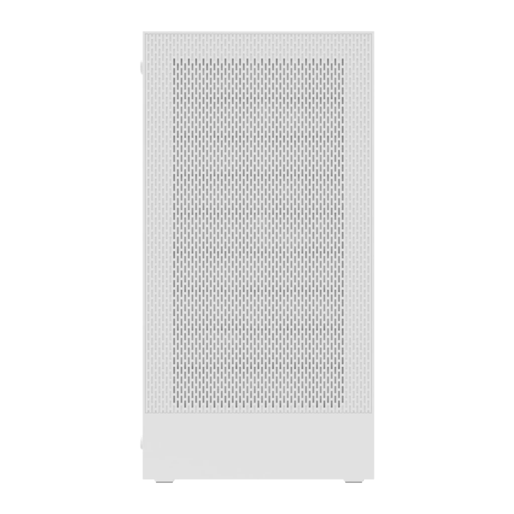 Boîtier PC Darkflash M305 Mesh Verre Trempé Micro-ATX 195×387×325 mm Blanc, détail: panneau avant mesh entièrement perforé