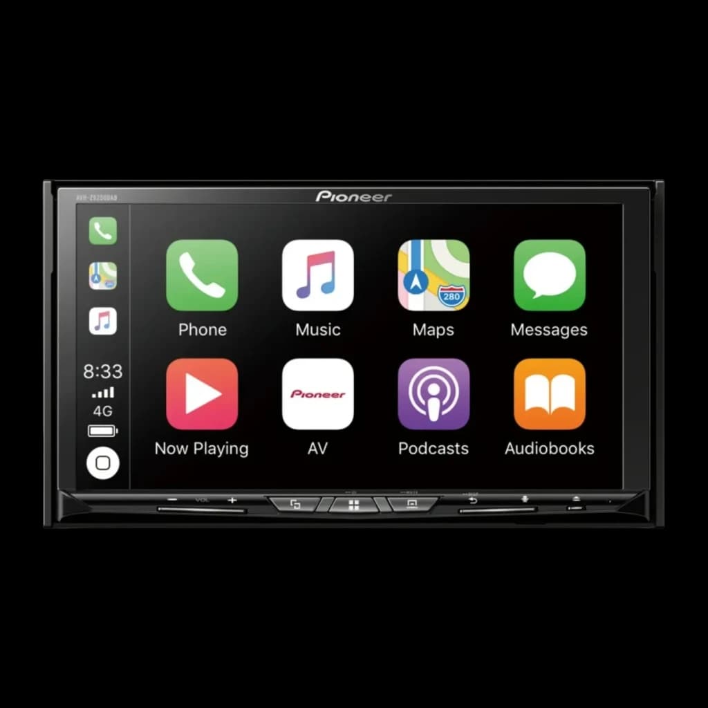 Autorradio Pioneer Negro CarPlay Android Auto 6.94 pulgadas 2DIN AVH-Z9200DAB, vista frontal: pantalla táctil con interfaz