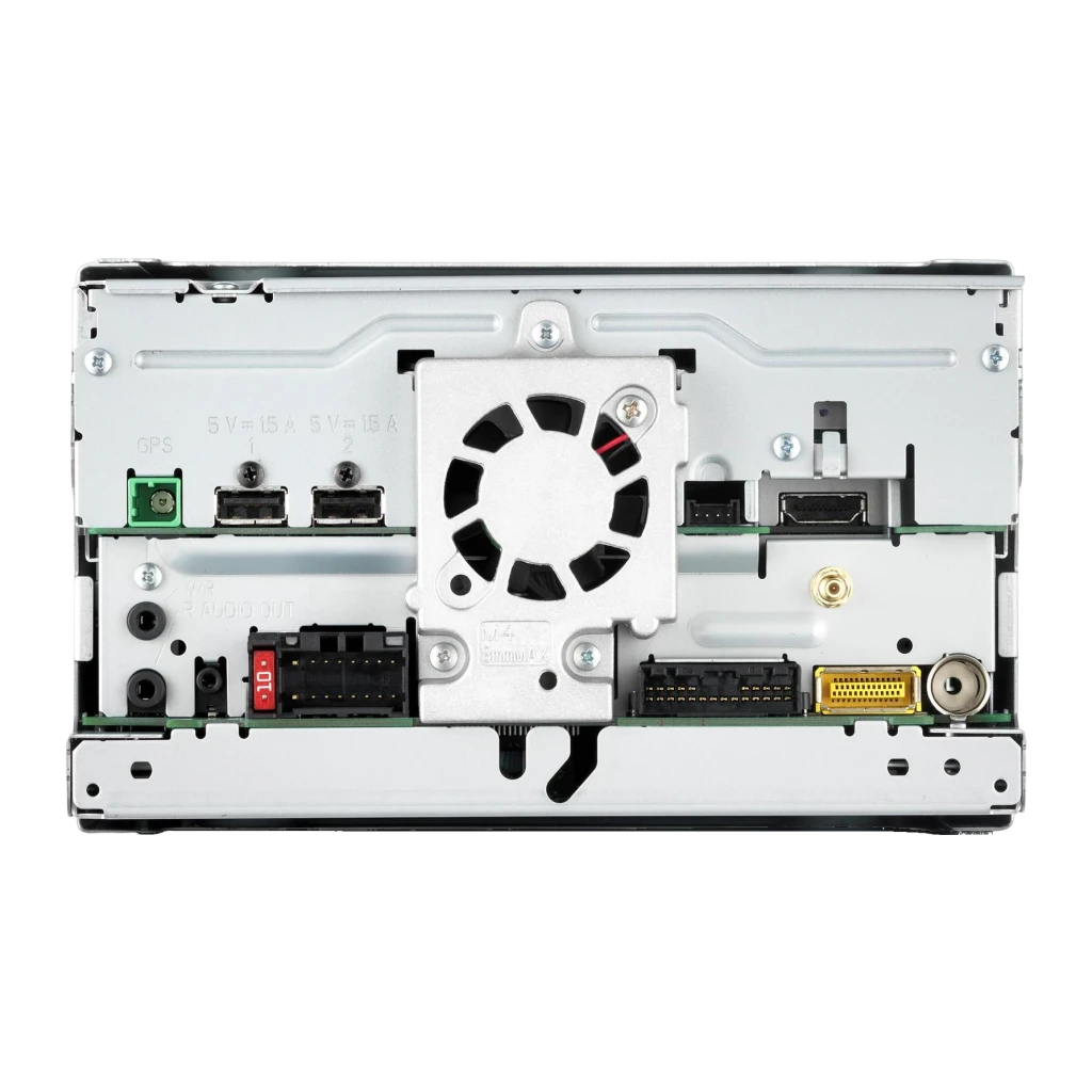Autorradio Pioneer Negro CarPlay Android Auto 6.94 pulgadas 2DIN AVH-Z9200DAB, vista trasera: ventilador central, puertos