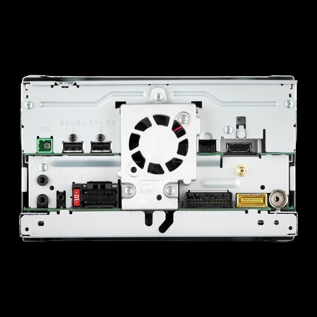 Autorradio Pioneer Negro CarPlay Android Auto 6.94 pulgadas 2DIN AVH-Z9200DAB, vista trasera: ventilador central, puertos