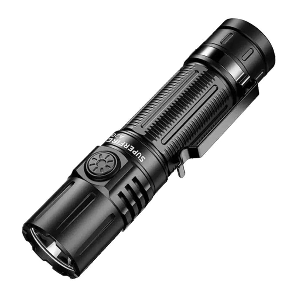 Superfire Negro Linterna Led A20 Recargable Usb-C 1700 Lúmenes 300 M