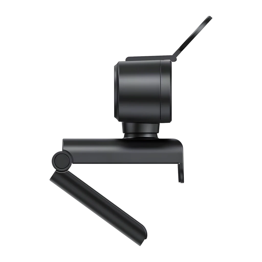 Webcam EMEET SmartCam C60E 4K Dual 30fps 2 Microphones 1080p 60fps Noir, vue arrière: corps cylindrique, articulation
