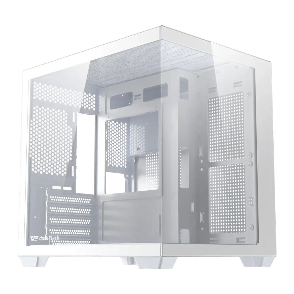 Caja PC DarkFlash B275 Cristal Templado 270° M-ATX / ITX 355x275x354mm Blanco