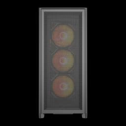 Caixa PC Darkflash AIRNOVA Vidro Temperado ATX E-ATX 3×120mm incluídas Preto, detalhe frontal: malha com 3 ventoinhas ARGB