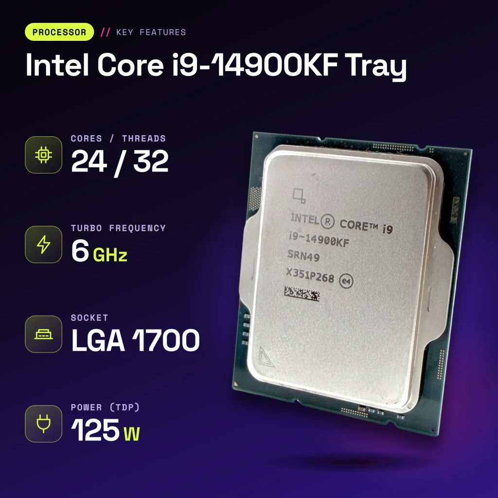 Intel Core i9-14900KF Tray 24 Núcleos LGA1700 - características