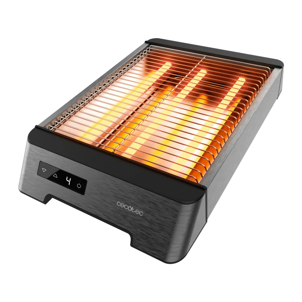 Tostadora Cecotec NiceSlice Touch 1000W para 2 rebanadas, negro y acero inoxidable